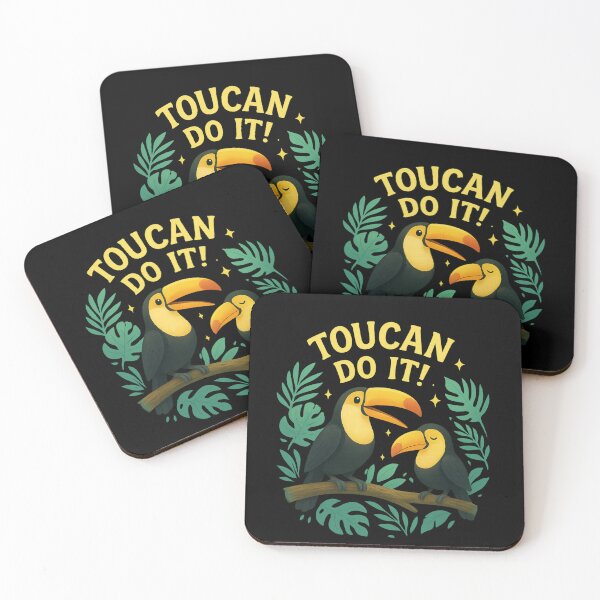Item preview, Toucan Pun – “Toucan Do It!” Funny Motivational Quote with Tropical Birds designed and sold by Animal Puns.