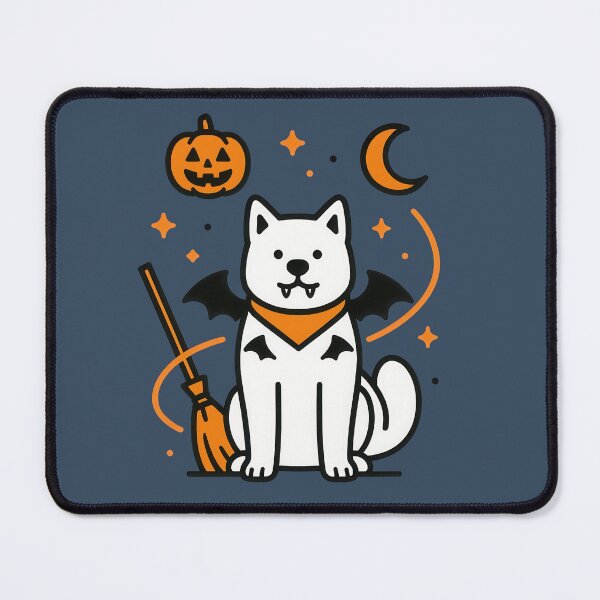 Item preview, Cute Halloween Akita Dog Vector Art designed and sold by Flying Doggo.
