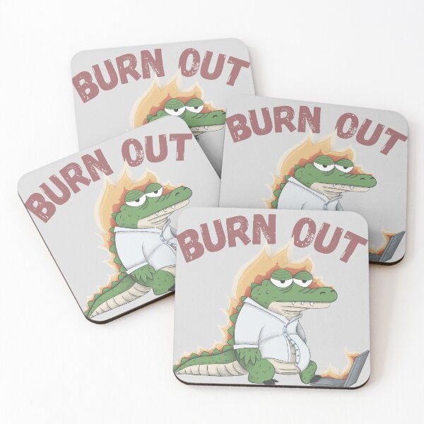 Item preview, Burnout Alligator - Work Stress Funny Meme designed and sold by Basiinaa.