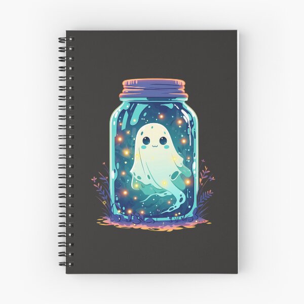Item preview, Cute ghost in a jar – Kawaii Friendly Ghost with fireflies designed and sold by Meiersbeste.