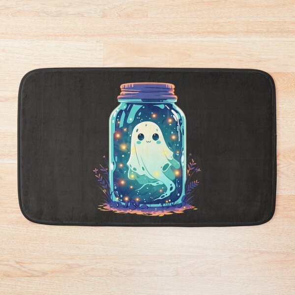 Item preview, Cute ghost in a jar – Kawaii Friendly Ghost with fireflies designed and sold by Meiersbeste.