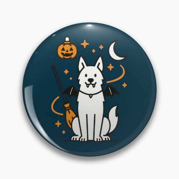 Item preview, Cute Halloween Swiss Shepherd Dog Art designed and sold by Flying Doggo.