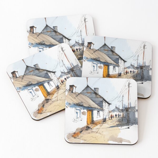Item preview, Village Street designed and sold by Proyava.Art.