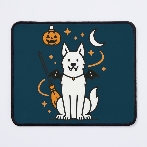 Item preview, Cute Halloween Swiss Shepherd Dog Art designed and sold by Flying Doggo.