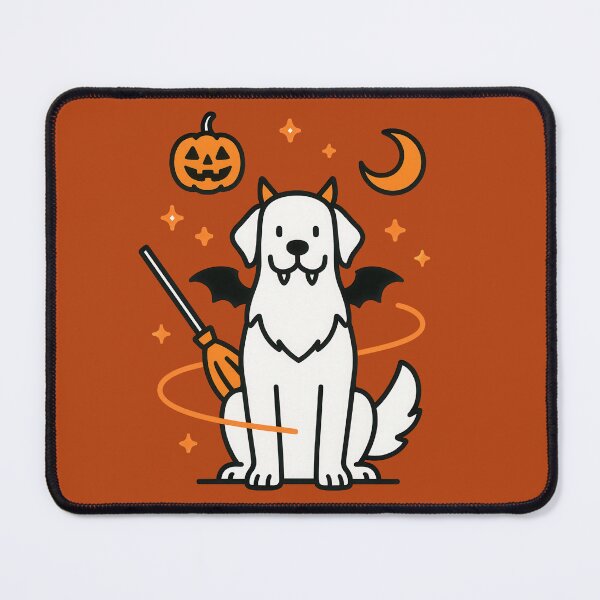 Item preview, Cute Halloween Golden Retriever Dog Art designed and sold by Flying Doggo.