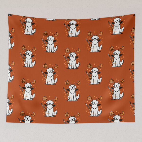 Item preview, Cute Halloween Golden Retriever Dog Art designed and sold by Flying Doggo.
