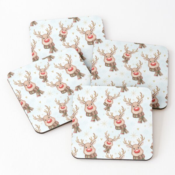 Item preview, Watercolor reindeer with red noses designed and sold by Victoria Riabov.