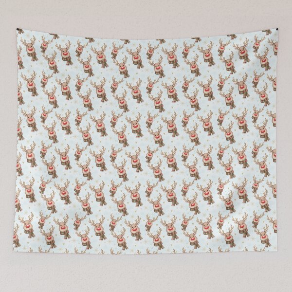 Item preview, Watercolor reindeer with red noses designed and sold by Victoria Riabov.