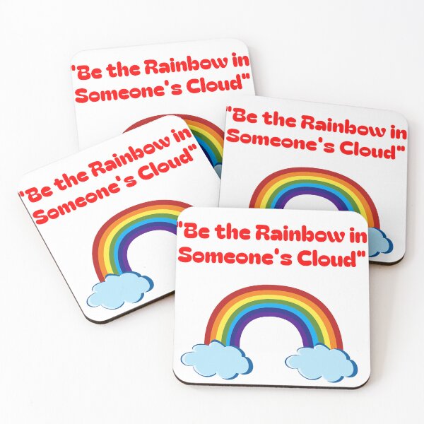 Item preview, Be the Rainbow in Someone’s Cloud – Inspirational Quote with Rainbow Art designed and sold by Swati's Digital Den.