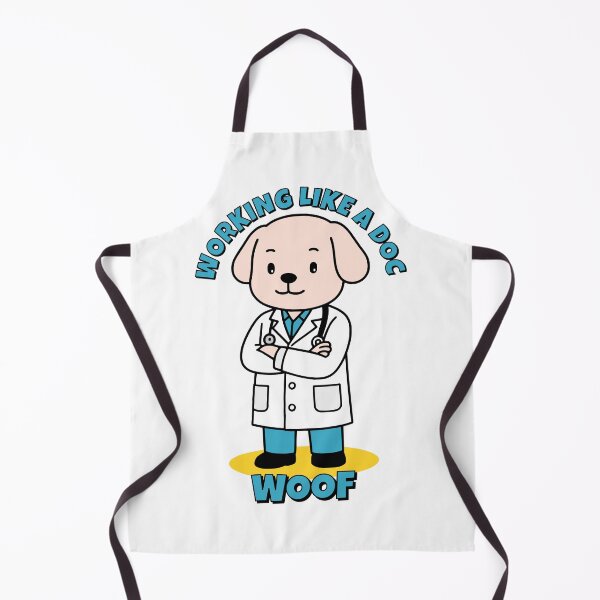 Item preview, Cute Dog Doctor Cartoon Design designed and sold by QRCharlie.