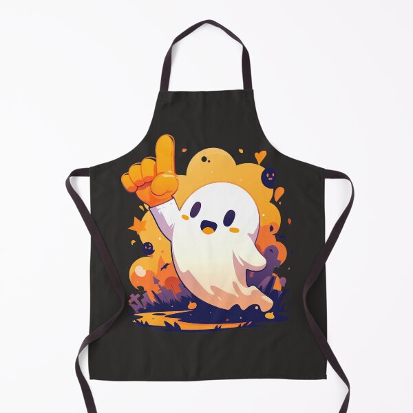 Item preview, Kawaii Ghost with Foam Finger – Cute Spooky Halloween Design designed and sold by Meiersbeste.