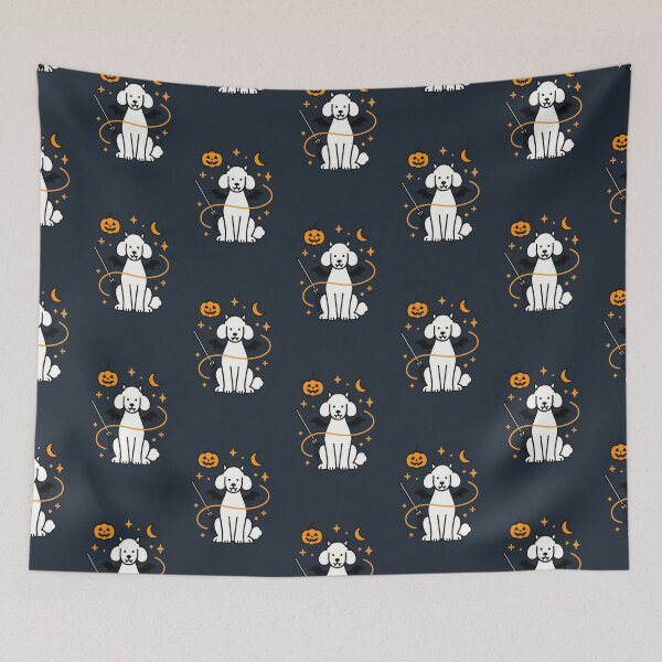 Item preview, Cute Halloween Poodle Dog Art Illustration designed and sold by Flying Doggo.