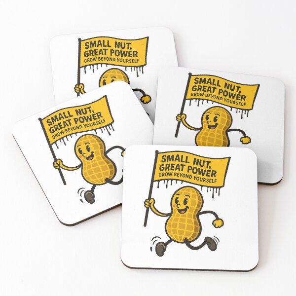Item preview, happy peanut with flag in hand: small nut, great power grow beyond yourself designed and sold by point-of-sale.
