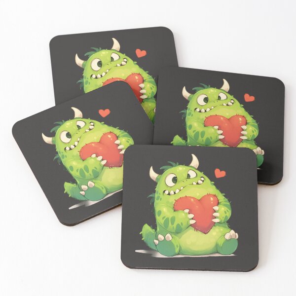 Item preview, Cute cuddly monster with heart – Kawaii Valentine's Day and Halloween design designed and sold by Meiersbeste.