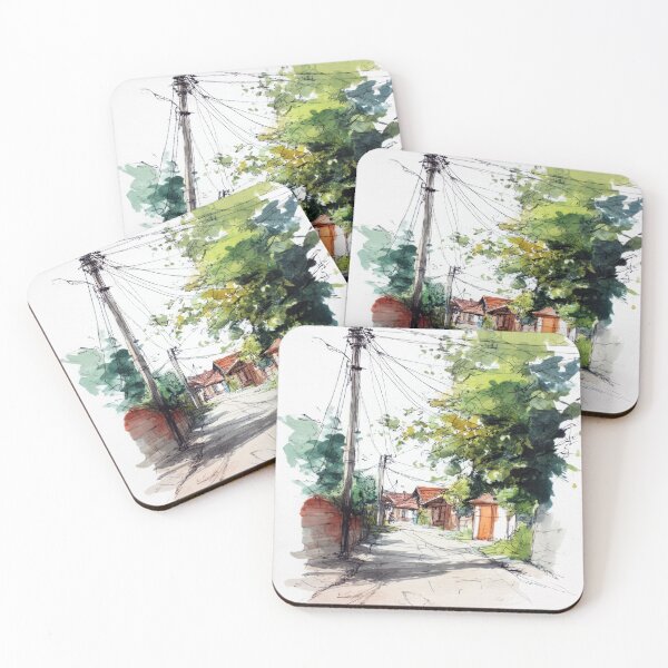 Item preview, Old village street #12 designed and sold by Proyava.Art.
