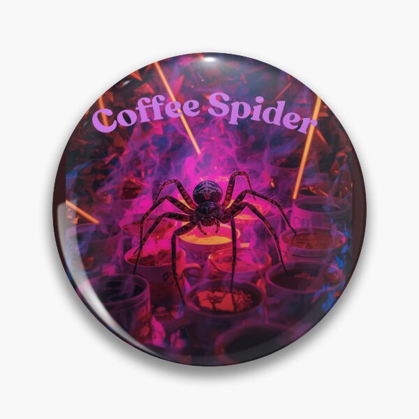 Item preview, Coffee Spider – Surreal Macro Insect Humor Tee designed and sold by Mythic Tide.