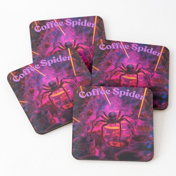 Item preview, Coffee Spider – Surreal Macro Insect Humor Tee designed and sold by Mythic Tide.