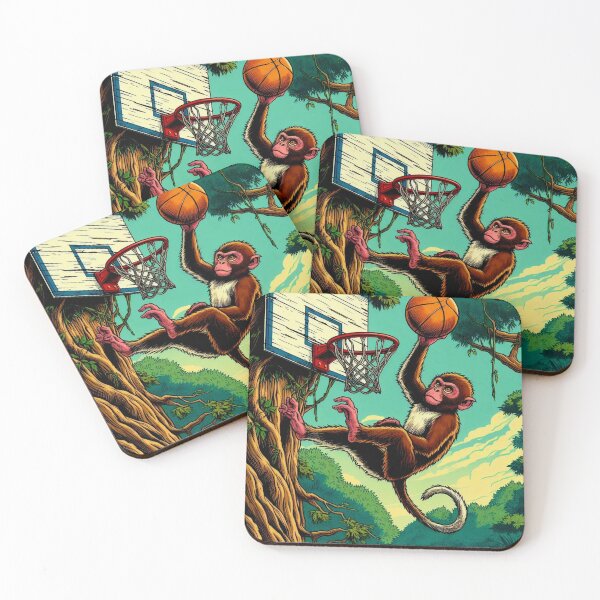 Item preview, Monkey basketball playing designed and sold by Dogandesighn.