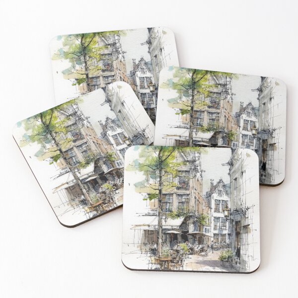 Item preview, Sketch of the old town #3 designed and sold by Proyava.Art.
