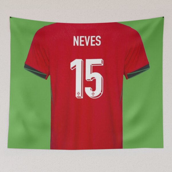 Item preview, João Neves Portugal Jersey number 15 designed and sold by Oqueartecura.