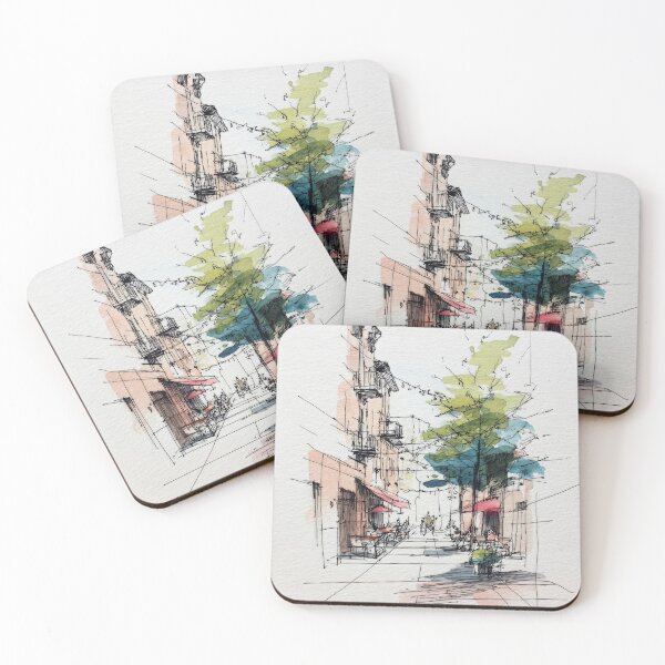 Item preview, Sketch of the old town #5 designed and sold by Proyava.Art.