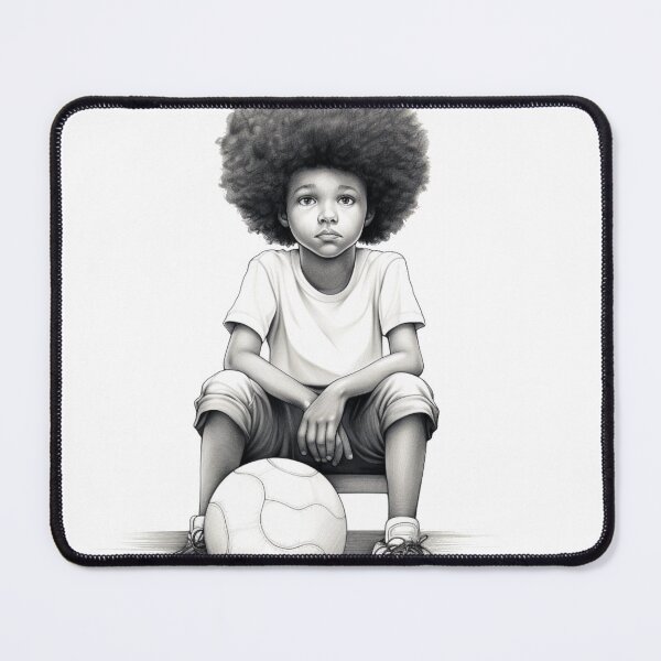 Item preview, Boy With Afro And Ball designed and sold by OrphanSktboards.