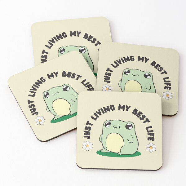 Item preview, Cute Frog Living My Best Life designed and sold by BrownHorse90s.