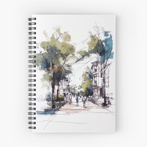 Item preview, Sketch of the old town #7 designed and sold by Proyava.Art.