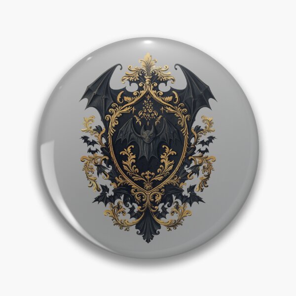 Item preview, Ornamental bat in vintage coat of arms – elegant Gothic Halloween design designed and sold by Meiersbeste.