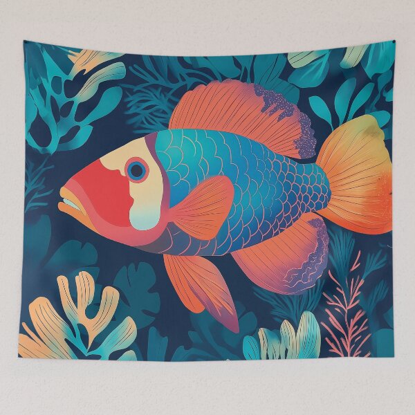 Item preview, Detailed Abstract design of a Tropical Fish. designed and sold by HEMRO.