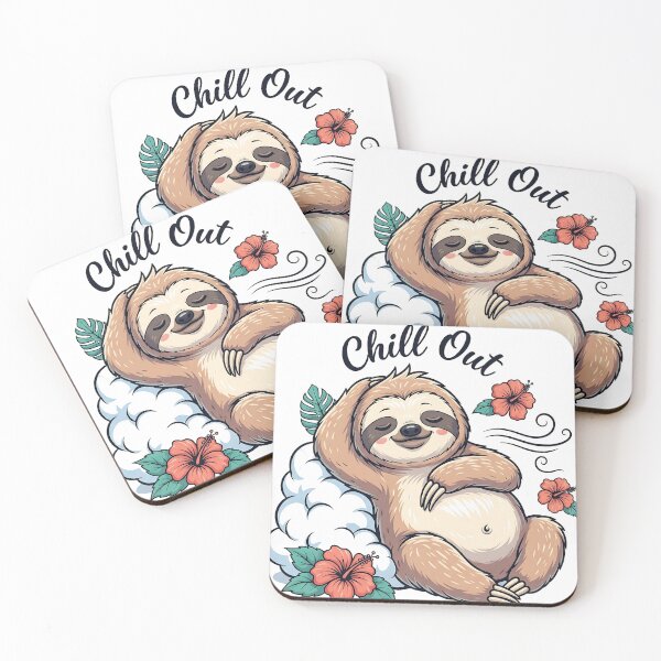 Item preview, Lazy Sloth Chilling Out Relaxation Vibes designed and sold by Splotch-Theory.