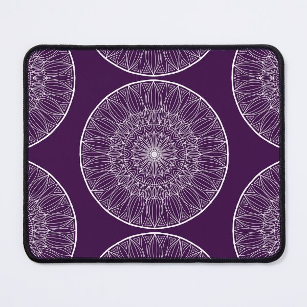 Item preview, Violet purple gold Indian Mandala Design Sacred Geometry Flower Geometric Pattern Meditation Boho Art designed and sold by DivineMandala.