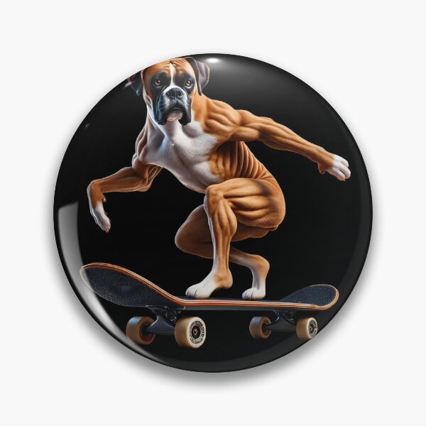 Item preview, Boxer Dog Riding a Skateboard Skateboarding Skater Fans designed and sold by Kimberley King Art  King Art.