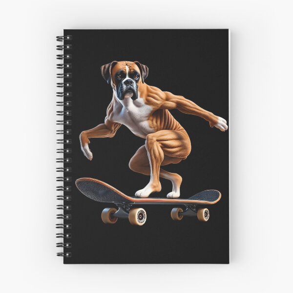 Item preview, Boxer Dog Riding a Skateboard Skateboarding Skater Fans designed and sold by Kimberley King Art  King Art.