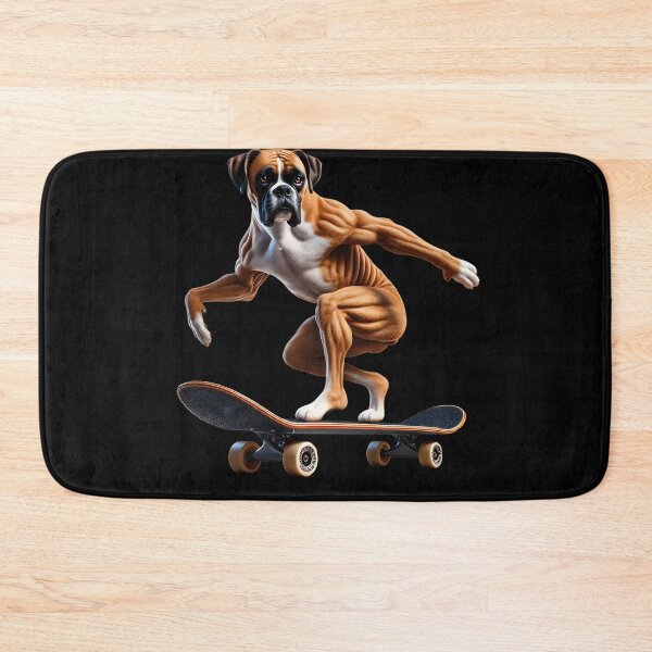 Item preview, Boxer Dog Riding a Skateboard Skateboarding Skater Fans designed and sold by Kimberley King Art  King Art.