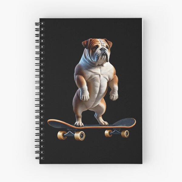 Item preview, Bulldog Riding a Skateboard Skateboarding Skater Fans designed and sold by Kimberley King Art  King Art.