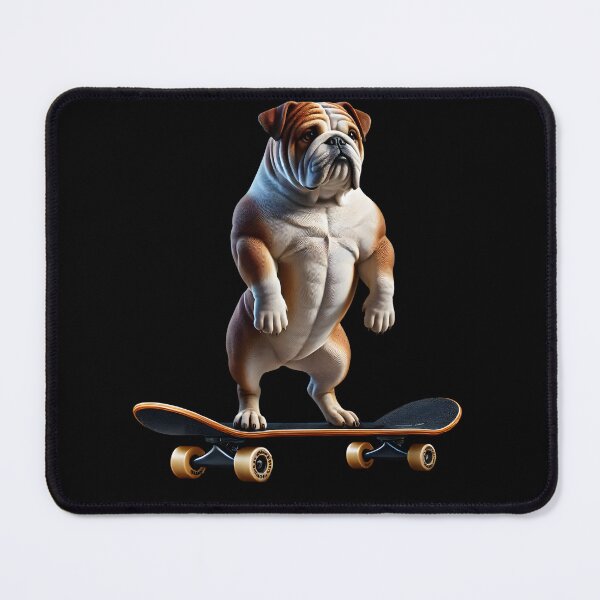 Item preview, Bulldog Riding a Skateboard Skateboarding Skater Fans designed and sold by Kimberley King Art King Art.