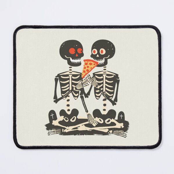 Item preview, Funny Halloween Skeletons with Pizza – Funny Spooky Design designed and sold by Meiersbeste.