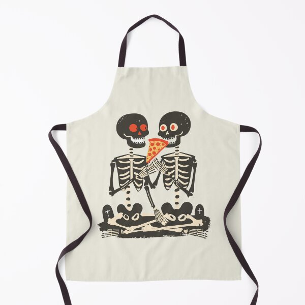 Item preview, Funny Halloween Skeletons with Pizza – Funny Spooky Design designed and sold by Meiersbeste.