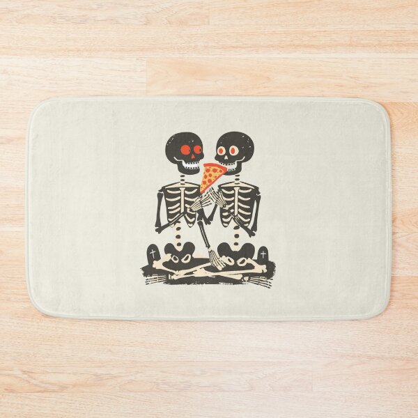 Item preview, Funny Halloween Skeletons with Pizza – Funny Spooky Design designed and sold by Meiersbeste.