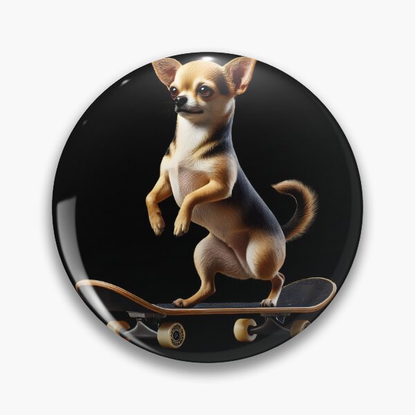 Item preview, Chihuahua Riding a Skateboard Skateboarding Skater Fans designed and sold by Kimberley King Art  King Art.
