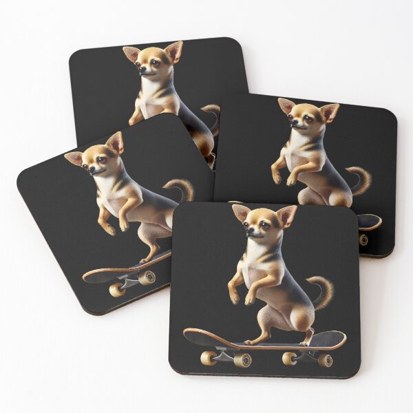 Item preview, Chihuahua Riding a Skateboard Skateboarding Skater Fans designed and sold by Kimberley King Art  King Art.