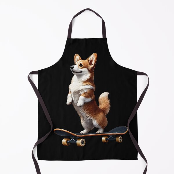 Item preview, Corgi Riding a Skateboard Skateboarding Skater Fans designed and sold by Kimberley King Art King Art.
