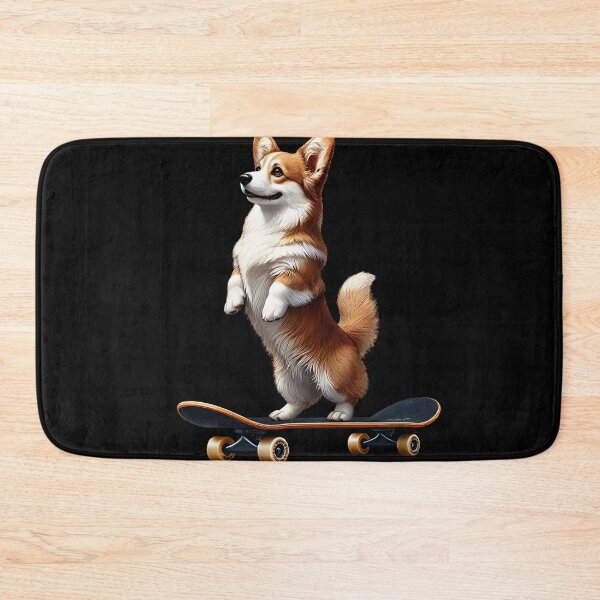 Item preview, Corgi Riding a Skateboard Skateboarding Skater Fans designed and sold by Kimberley King Art  King Art.