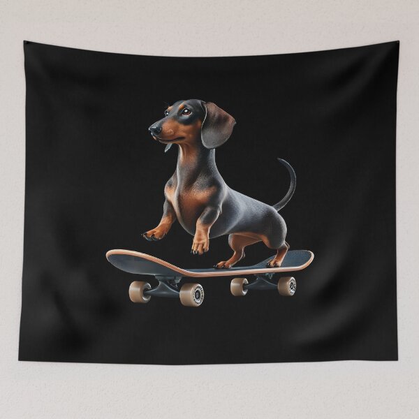 Item preview, Dachshund Riding a Skateboard Skateboarding Skater Fans designed and sold by Kimberley King Art  King Art.
