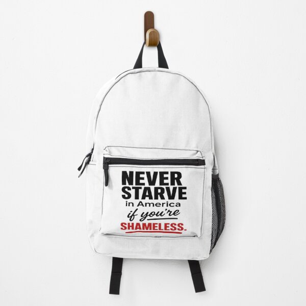 Item preview, Never Starve in America T-Shirt – Funny Shameless Quote Bold Graphic Tee designed and sold by POD DYNASTY.