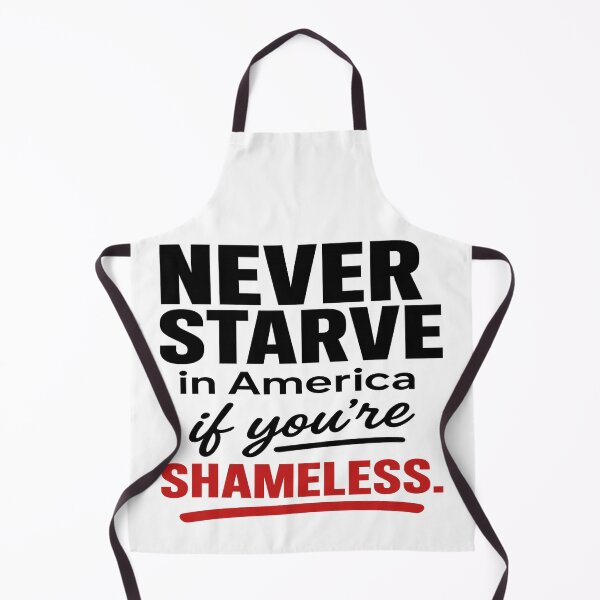 Item preview, Never Starve in America T-Shirt – Funny Shameless Quote Bold Graphic Tee designed and sold by POD DYNASTY | Original Print On Demand T-Shirt Graphics.