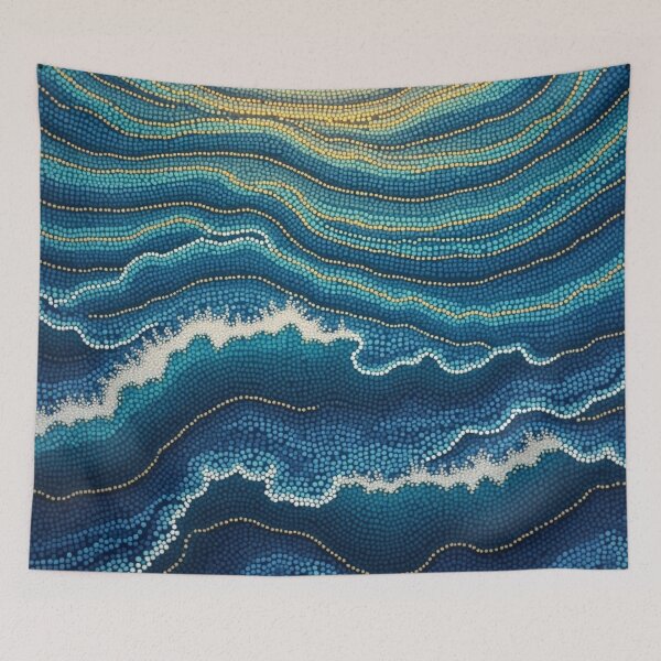 Item preview, Aboriginal Inspired Dot Art - After the Storm Waves designed and sold by GrinGalore.