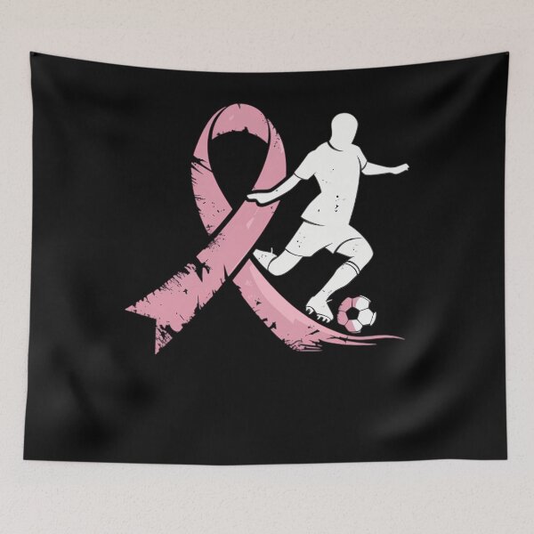 Item preview, Soccer Pink Ribbon Breast Cancer Awareness Sport designed and sold by Sunset4Bones.