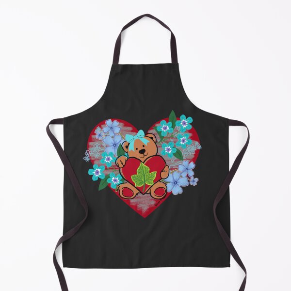 Item preview,  Red and Blue floral teddy Bear Heart 2 designed and sold by artbyomega.